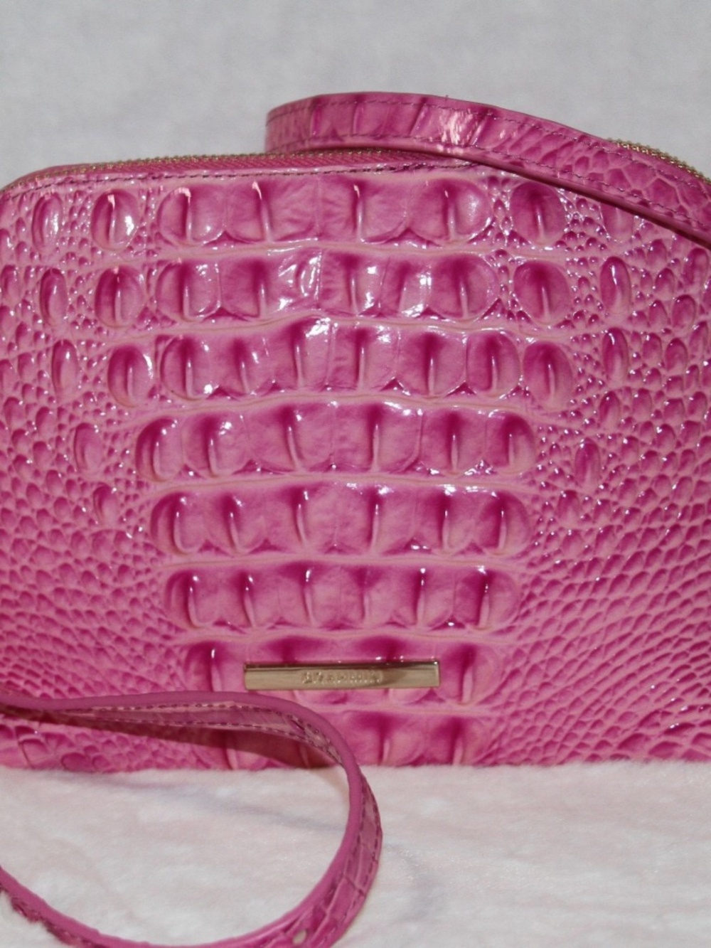 Brahmin Amal Crossbody Bag Candy Pink Melbourne Leather Purse NWT